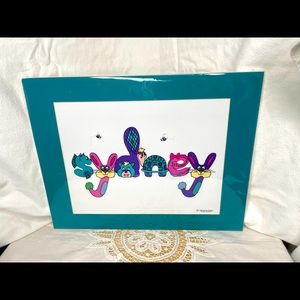 Vintage 1996 Alphacritters Name Wall Art Sydney